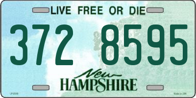 NH license plate 3728595