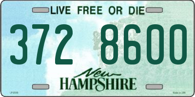 NH license plate 3728600