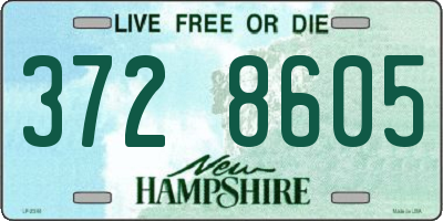 NH license plate 3728605