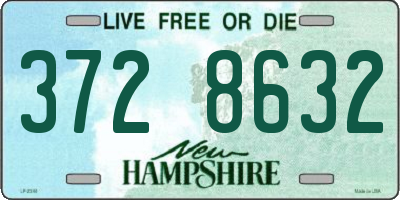 NH license plate 3728632