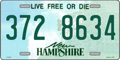 NH license plate 3728634