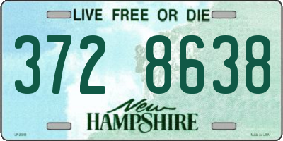 NH license plate 3728638