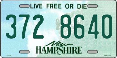 NH license plate 3728640