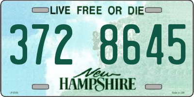 NH license plate 3728645
