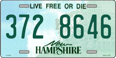 NH license plate 3728646