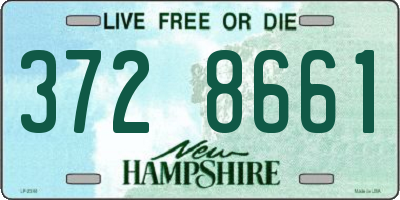 NH license plate 3728661