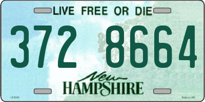 NH license plate 3728664