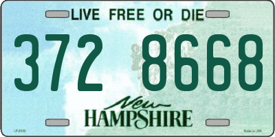 NH license plate 3728668