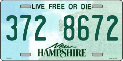 NH license plate 3728672