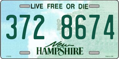 NH license plate 3728674