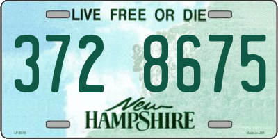 NH license plate 3728675