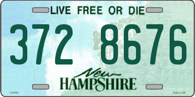 NH license plate 3728676