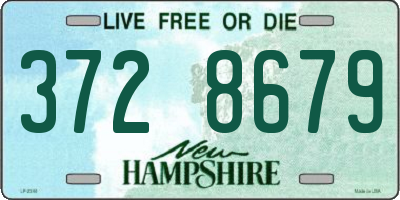 NH license plate 3728679