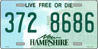 NH license plate 3728686
