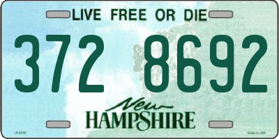 NH license plate 3728692