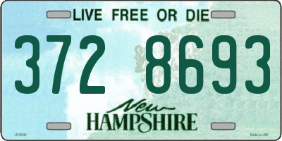 NH license plate 3728693