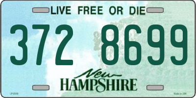 NH license plate 3728699