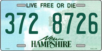 NH license plate 3728726
