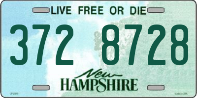 NH license plate 3728728