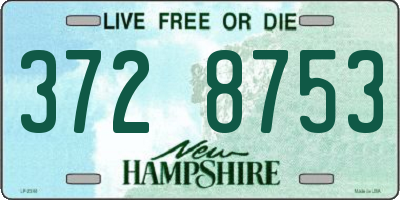 NH license plate 3728753