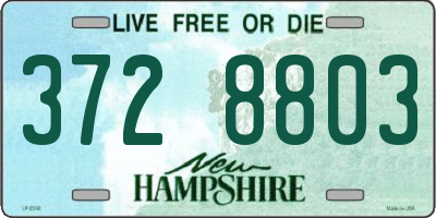 NH license plate 3728803