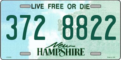 NH license plate 3728822