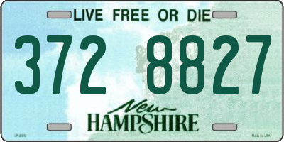 NH license plate 3728827