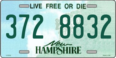 NH license plate 3728832