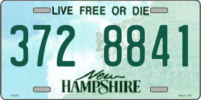 NH license plate 3728841