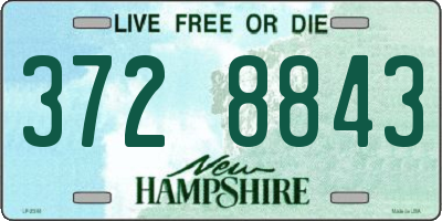 NH license plate 3728843