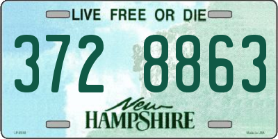 NH license plate 3728863