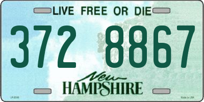 NH license plate 3728867