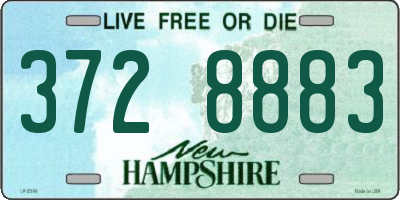 NH license plate 3728883