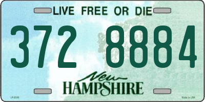 NH license plate 3728884
