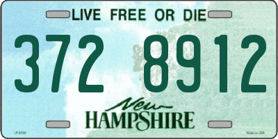 NH license plate 3728912