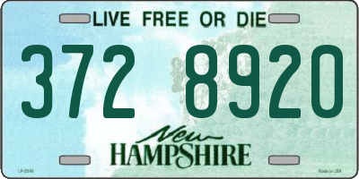 NH license plate 3728920