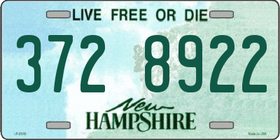 NH license plate 3728922