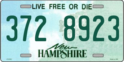 NH license plate 3728923