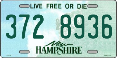 NH license plate 3728936