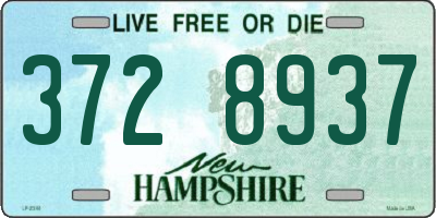 NH license plate 3728937