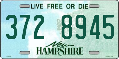 NH license plate 3728945