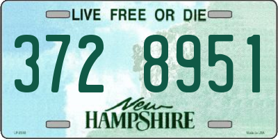 NH license plate 3728951