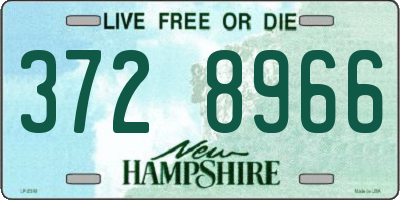 NH license plate 3728966