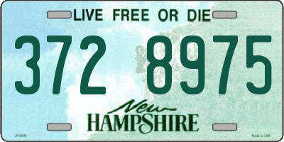 NH license plate 3728975