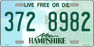 NH license plate 3728982