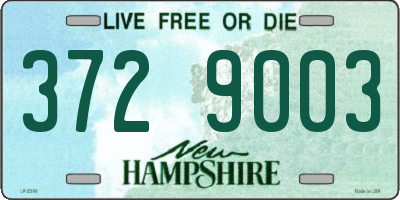 NH license plate 3729003