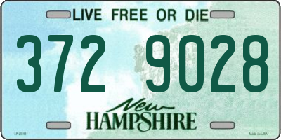 NH license plate 3729028