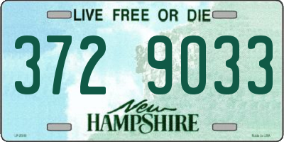 NH license plate 3729033