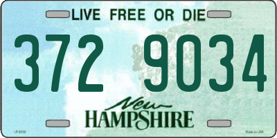 NH license plate 3729034