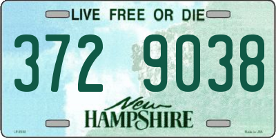 NH license plate 3729038